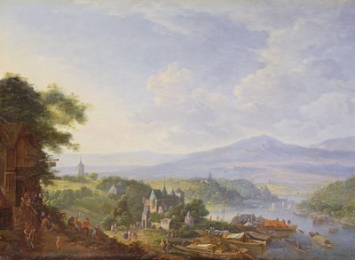 Vue sur le Rhin, près de Cologne, c.1700-10 - Jan the Elder Griffier